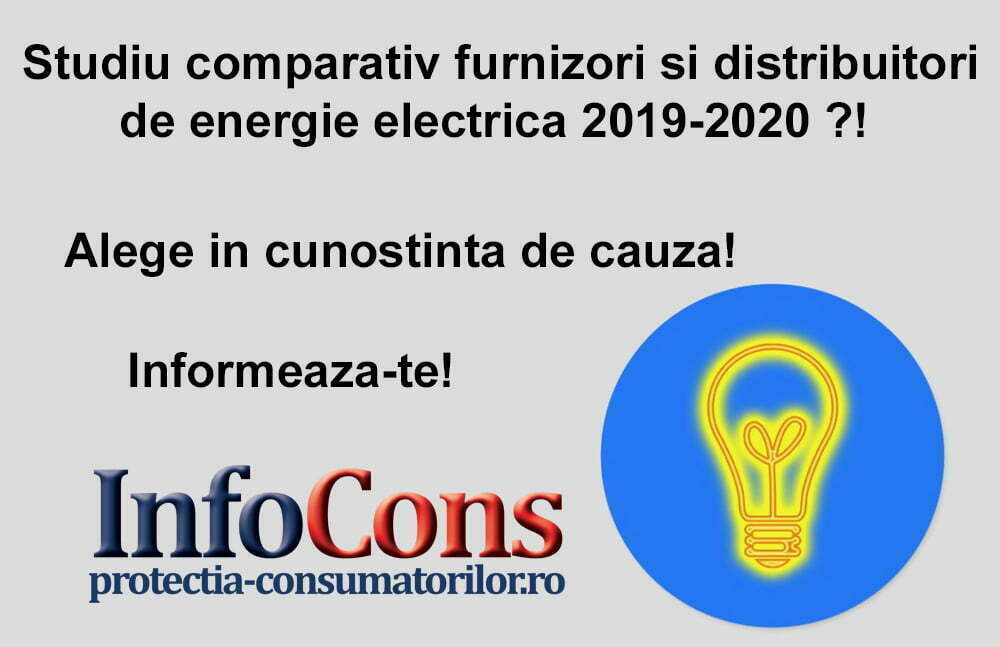 Studiu comparativ furnizori si distribuitori energie electrica 2019-2020 ?! Alege in cunostinta de cauza! Informeaza-te!