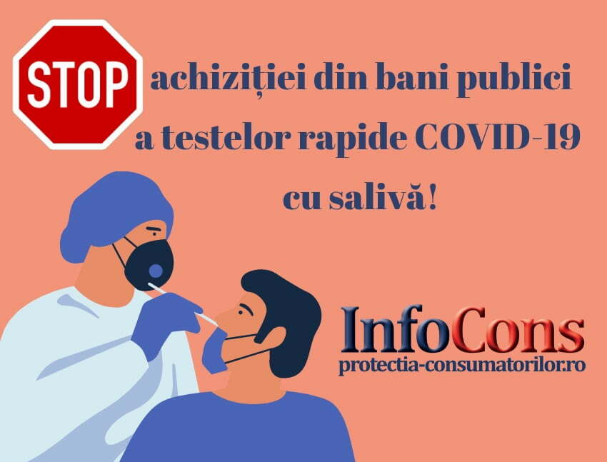 STOP achizitiei din bani publici a testelor COVID-19 rapide antigen non-invazive efectuate din proba de saliva!