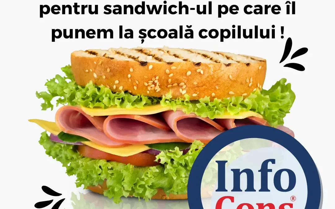 Atenție ! Media temperaturii de păstrare este de 12 grade Celsius pentru sandwich-ul pe care îl punem la școală copilului !