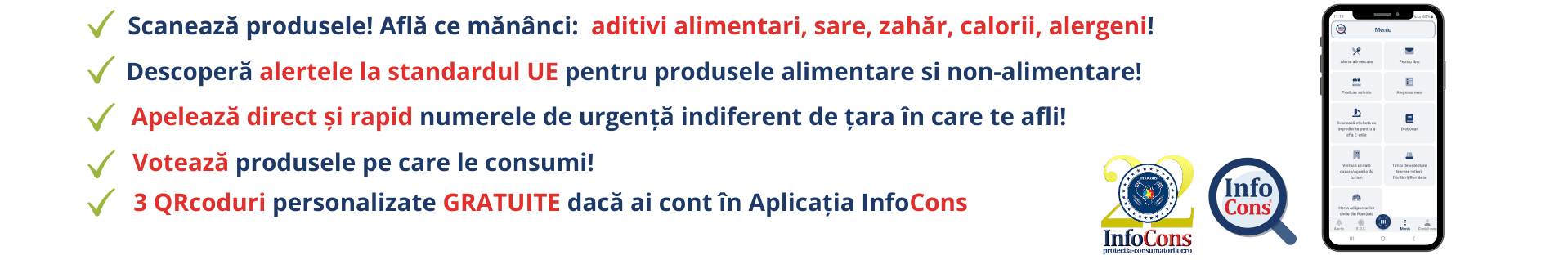 Banner Site Aplicatie InfoCons protectia consumatorilor 22 ani (1918 x 318 px) 11.11.2025