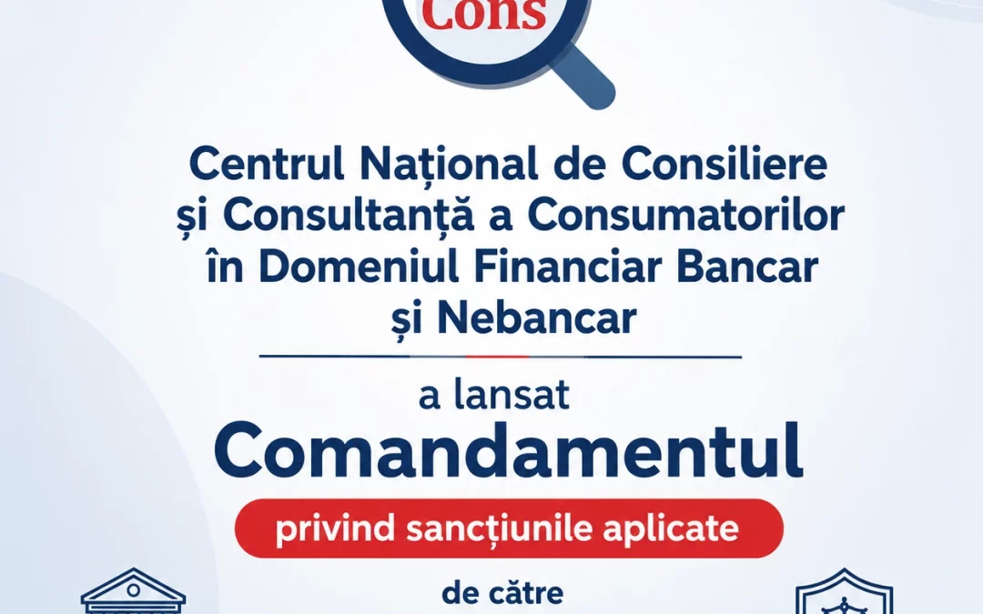 Centrul Național de Consiliere și Consultanță a Consumatorilor în Domeniul Financiar Bancar și Nebancar a lansat Comandamentul privind sancțiunile aplicate de către Consiliul Concurenței